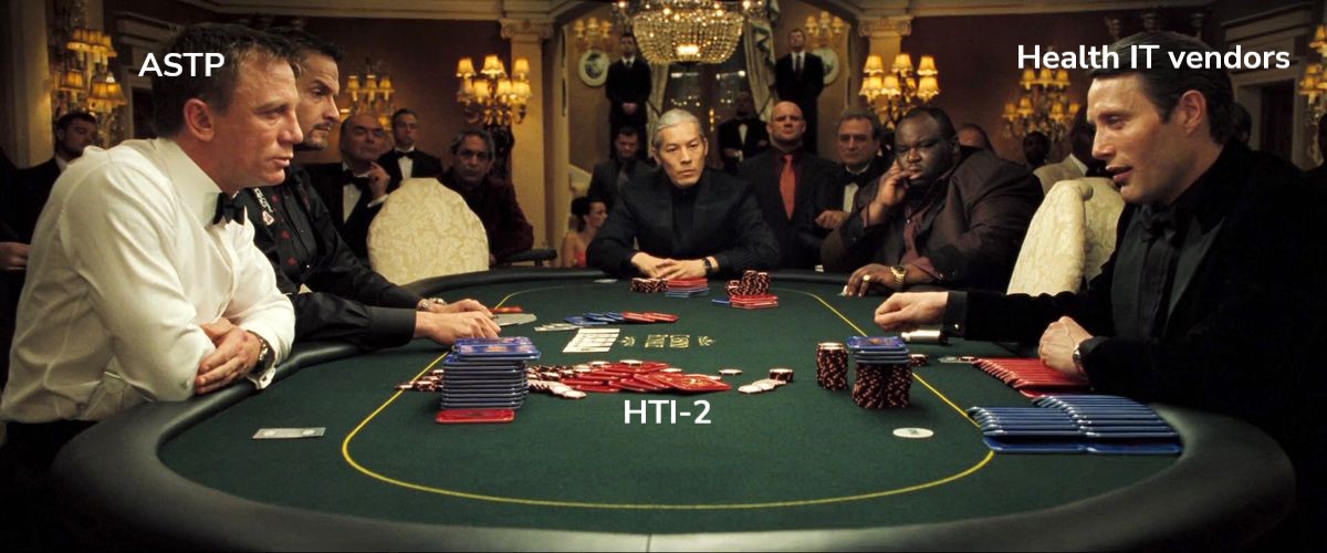 Poker scene from the movie Casino Royale with text overlaid