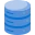 Stack of three blue cylinders
